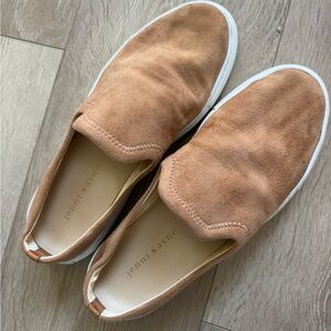 Jenni Kayne Tan Suede Slip-On Shoes